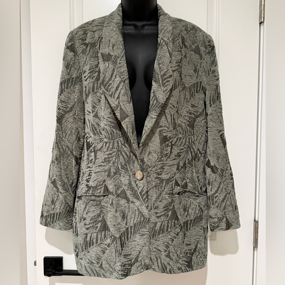 Amen Wardy Palm Leaf Design Blazer